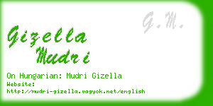 gizella mudri business card